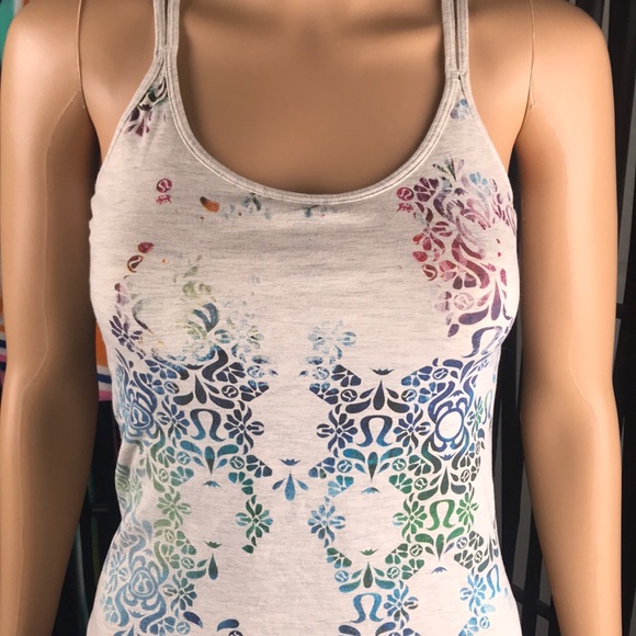 Lululemon Vintage Logo Criss-Cross Tank Top Size 4 - Picture 1 of 8
